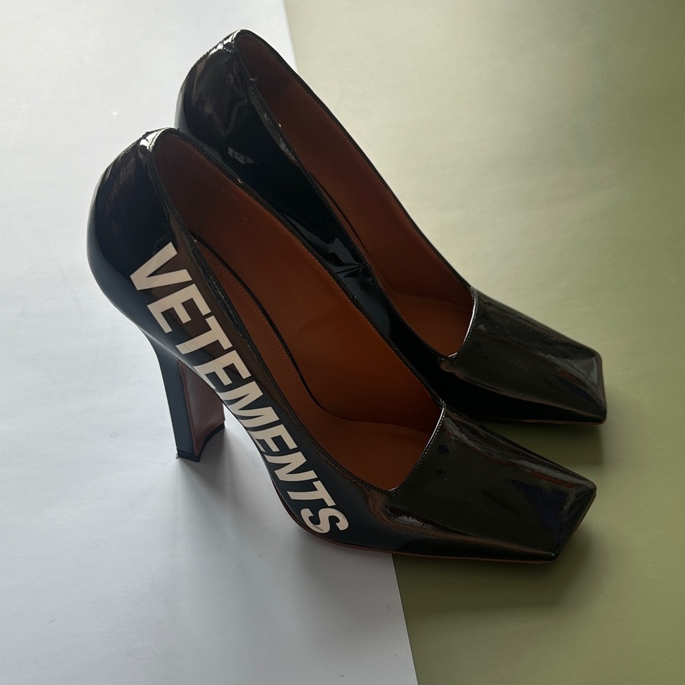 Vetements Glossy Black Heels